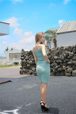Thợ dệt Sexy quần áo kín Camisole áo khoác chặt chẽ Slip váy Wrap Hip váy