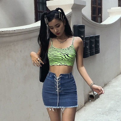 Phụ nữ thời trang áo sơ mi áo khoác đèn lồng màu xanh lá cây Zebra in áo khoác Slim Fit sexy Crop