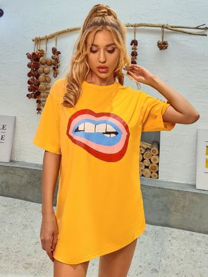 Đẹp Thích Thích T-Shirt Đàn bà T-T-Shirt Phụn Phụn Bụt 5⁄4 Tay áo