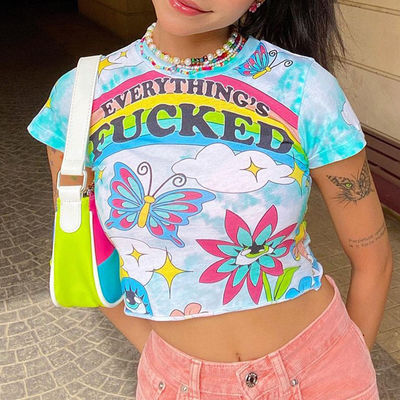 Trang trí phong cách T-Shirt đội ngũ cổ Slim Fit áo sơ mi tay ngắn