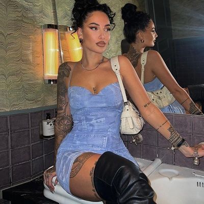 Đồ ăn mặc hoa đẹp kiểu dáng Thể loại nữ Đồ ăn mặc sexy Slim
