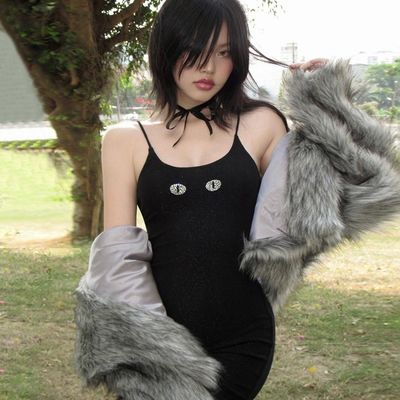 Mùa hè thời trang mới sexy tùy chỉnh khoan nóng lộ ra ba lô đai dây đai váy