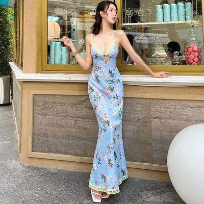 Mùa hè thời trang mới ấn bản sexy không có lưng quần áo dây chuyền dây chuyền