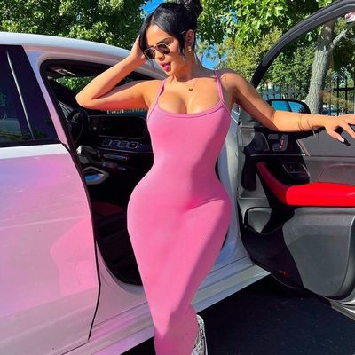 Mùa xuân mùa hè thời trang mới sexy không có lưng Slim màu cứng váy có thể được tùy chỉnh trong bất kỳ màu sắc