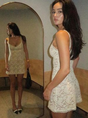 Mùa xuân và mùa hè mới sexy hương liệu mỹ phẩm quần áo góc nhìn túi tròn rỗng ra váy váy