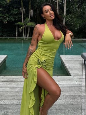 Custom Spring And Summer New Fashion Sexy Solid Color Slim High Waist V-Neck Halter Dress Woman (Thiên đồ phụ nữ)