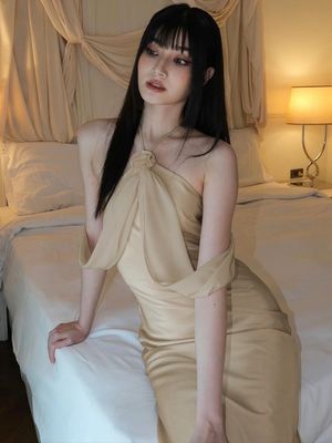 Mùa hè mới phong cách ngoại ngữ phong cách váy váy sexy không có lưng tinh khiết mảnh vụn trang trí