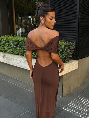 Đặt hàng một dòng váy đệm vai Slimming Slit Bottom Skirt váy phụ nữ