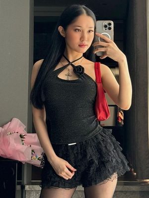 Phong cách mới sexy gia vị thêu đan dây chuyền lên dây chuyền thắt lưng mỏng áo vest màu rắn